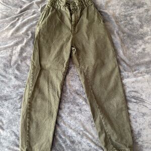 Zara High Waisted Cargo Pants – Khaki Green